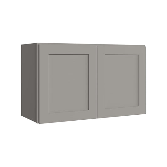 KraftMaid Momentum Deveron 30-in W x 18-in H x 12-in D Pebble Grey Wall Fully assembled Plywood Cabinet Recessed Panel