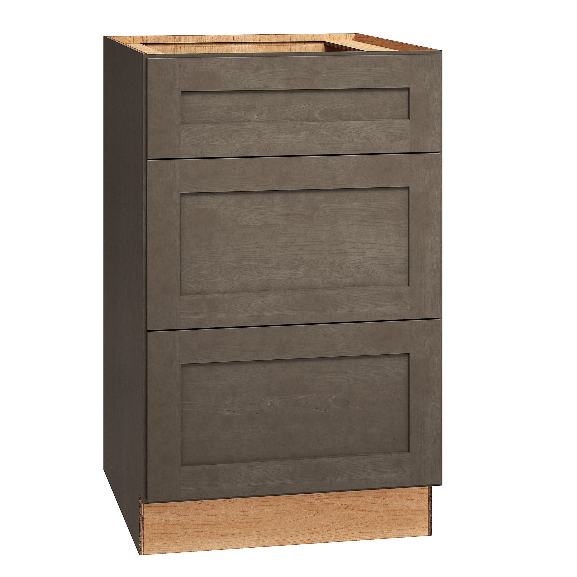 RELIABILT Pinnacle 21-in W x 34.5-in H x 24-in D Stain 3 -Drawers Drawer Base Fully assembled Plywood Cabinet Recessed Panel