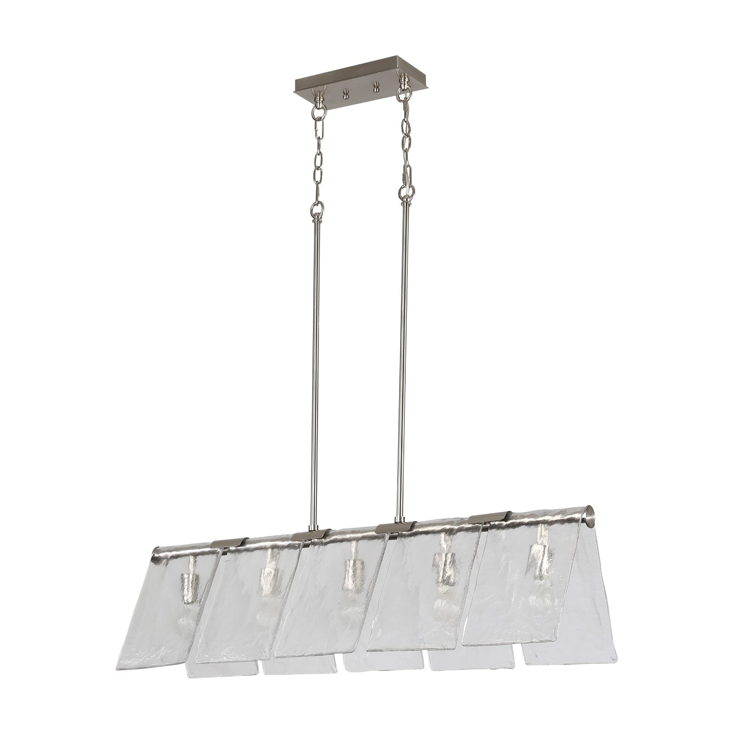 Golden Lighting Serenity 5 -Light Pewter Modern/contemporary Clear glass Linear Large Hanging Pendant light