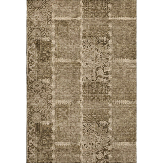 Addison Rugs Mayfield AMF635BR 8 x 10 (ft) Loomed Brown Rectangular Indoor Geometric Machine washable Pet Friendly Area rug