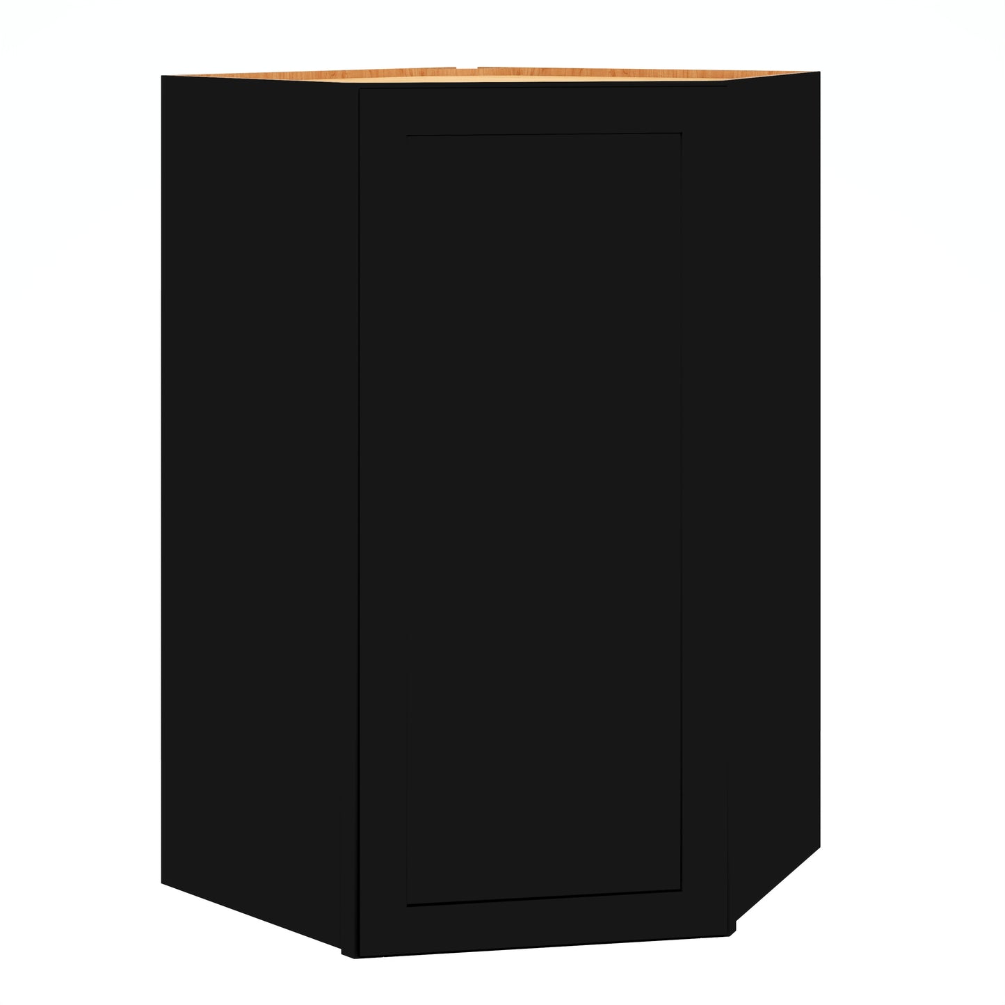 Diamond Express Jamestown 24-in W x 42-in H x 24-in D Black Diagonal Corner wall Fully assembled Plywood Cabinet Recessed Panel