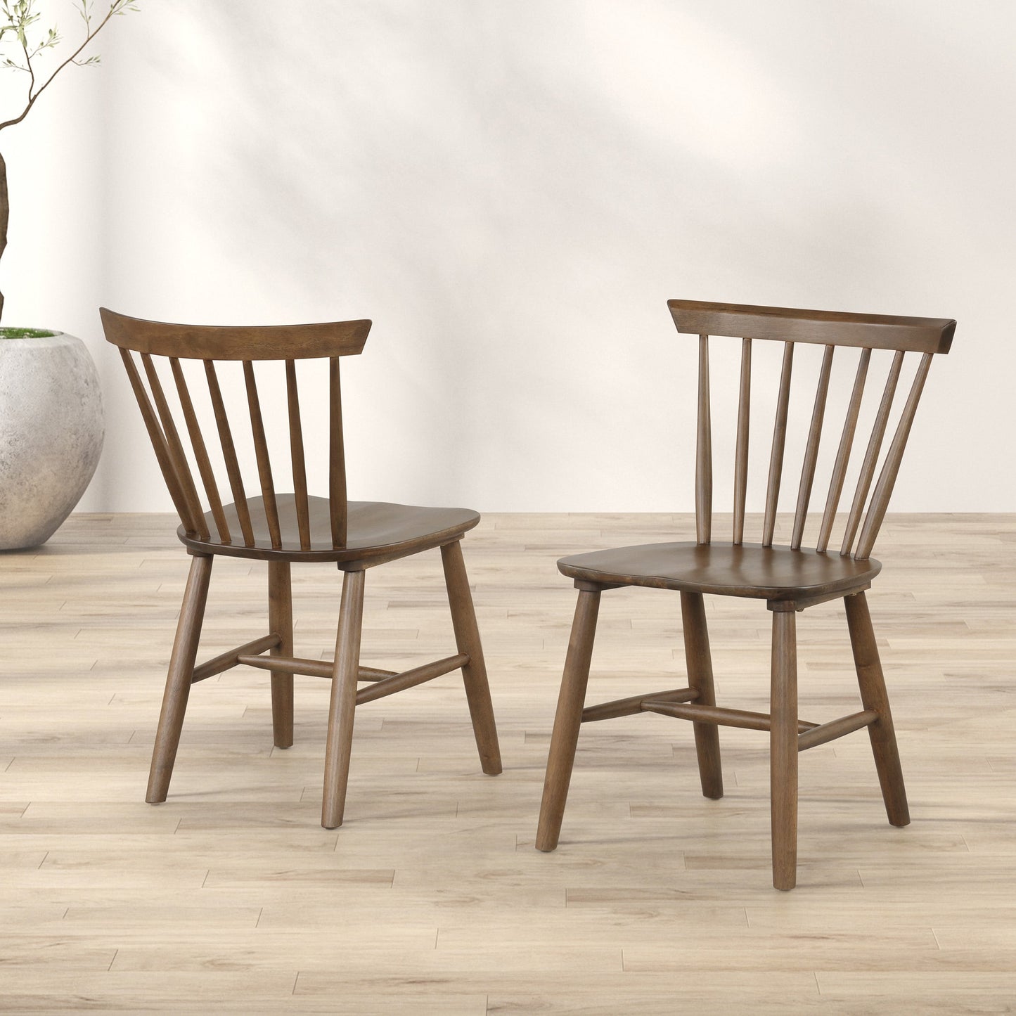 Furniture of America Set of 2 Everoa Contemporary/Modern Dining Side Chair (Wood Frame)