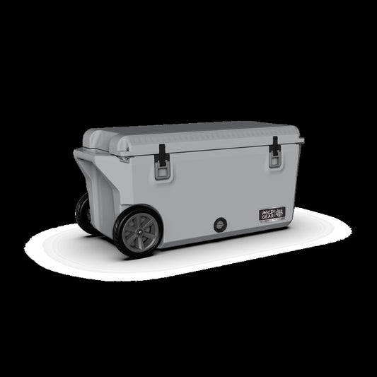 WYLD GEAR GREY 75 Quart(s) Hard rotomolded Insulated Wheeled Chest cooler with Drainage Spout