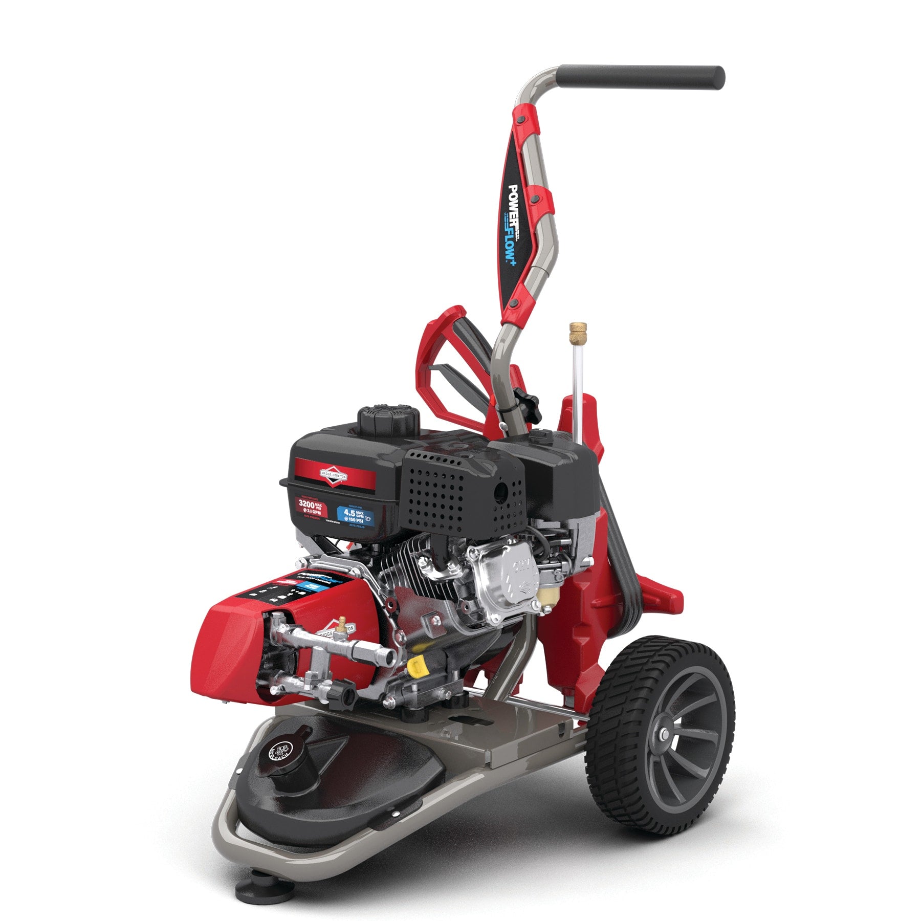 Briggs & Stratton Medium duty 3200-PSI 4.5-GPM Cold Water Gas Pressure washer with 4 Spray Tips