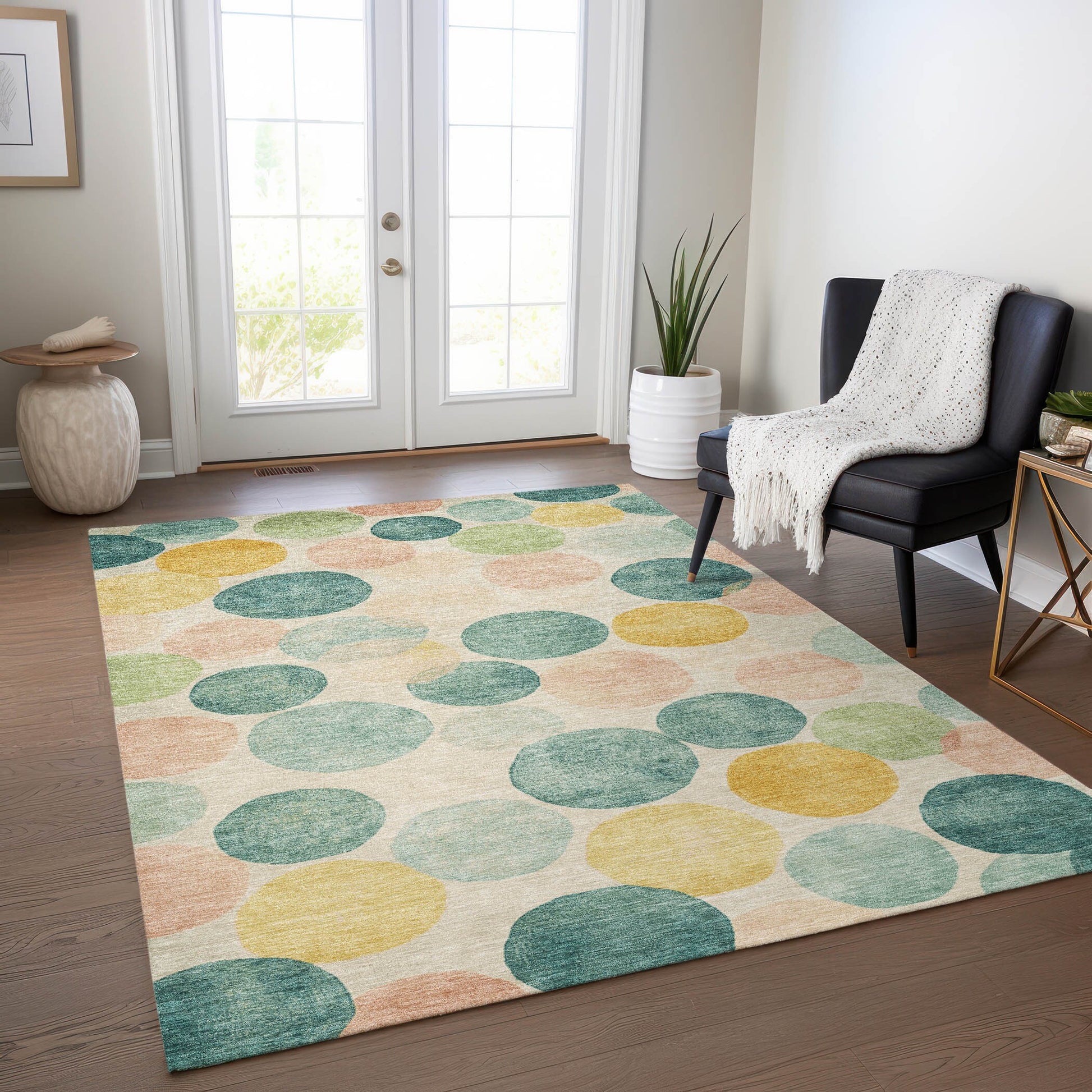 Addison Rugs Chantille ACN1898TE 9 x 12 (ft) Loomed Teal Rectangular Indoor/Outdoor Machine washable Pet Friendly Area rug