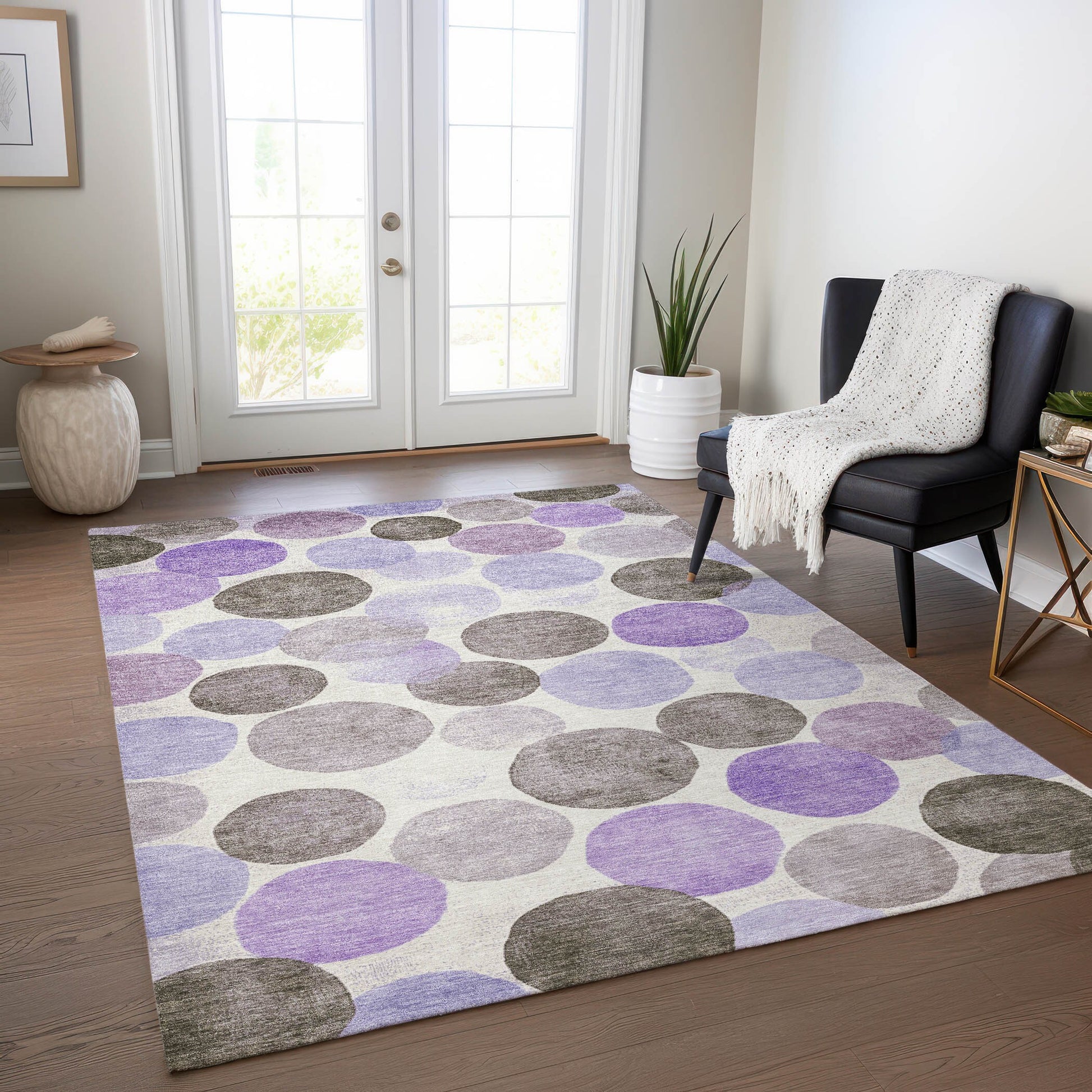 Addison Rugs Chantille ACN1898PP 9 x 12 (ft) Loomed Purple Rectangular Indoor/Outdoor Machine washable Pet Friendly Area rug