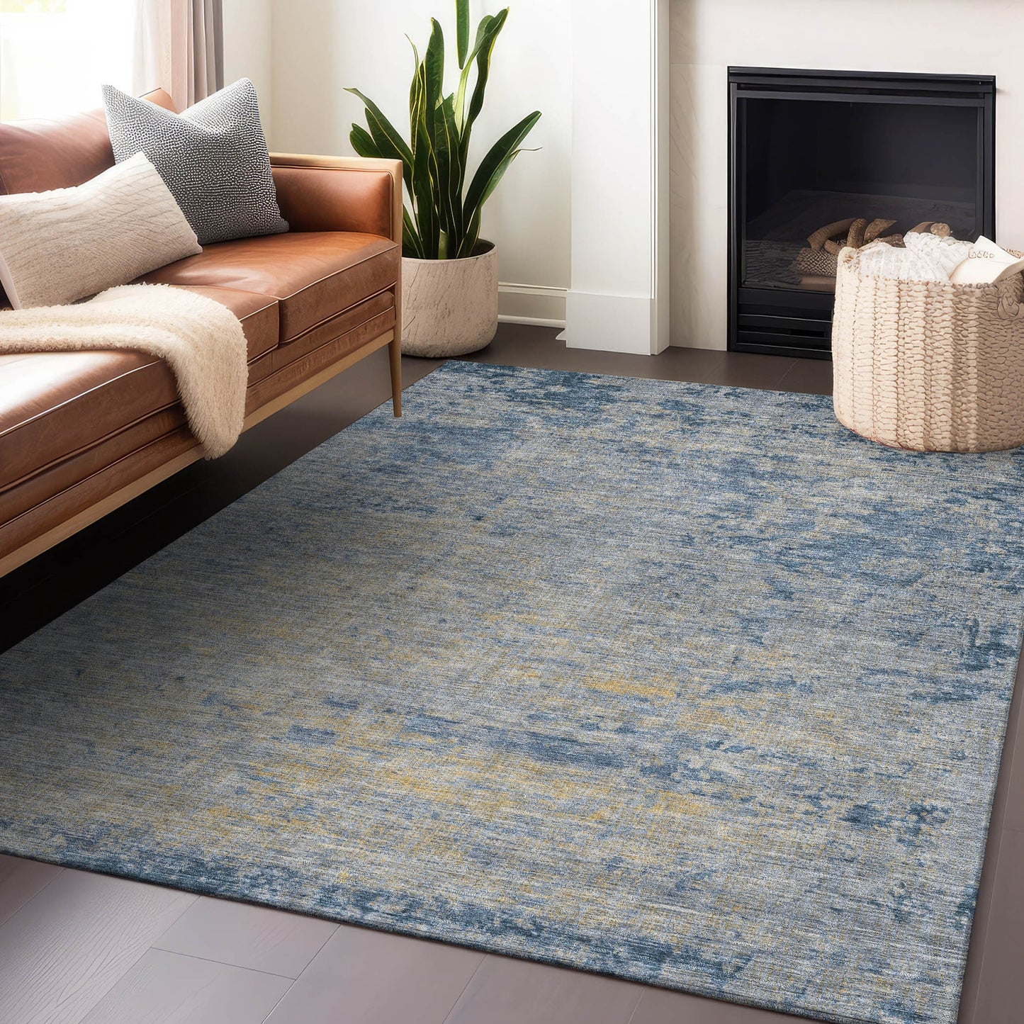 Addison Rugs Chantille ACN1901NA 9 x 12 (ft) Loomed Navy Rectangular Indoor/Outdoor Machine washable Pet Friendly Area rug