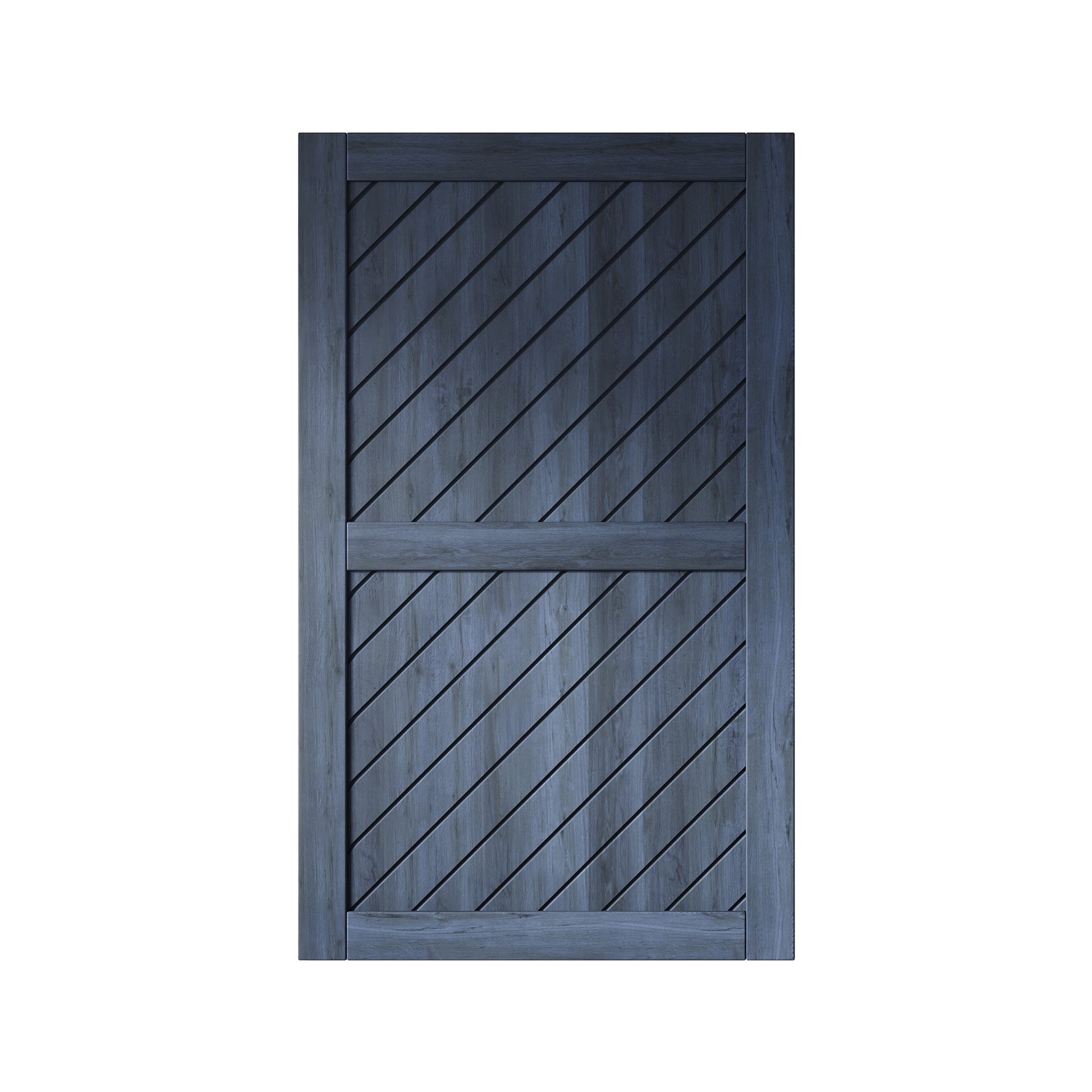 HOMACER 42-in x 80-in Navy Prefinished Non-standard Pine Wood Solid core Single Barn Door (Hardware Not Included)