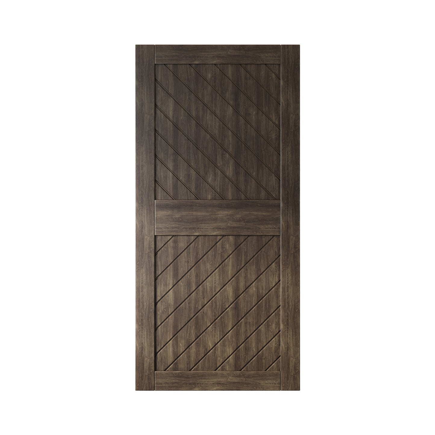 HOMACER 40-in x 84-in Ebony Prefinished Non-standard Pine Wood Solid core Single Barn Door (Hardware Not Included)