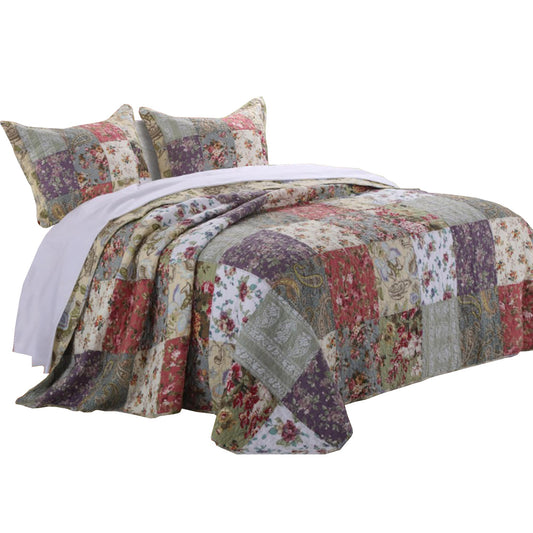 Benzara Multicolor Multi King Bedspread