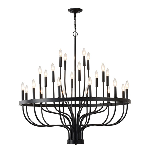 SINOFURN 24 -Light Black Modern/contemporary For Use in Dining Rooms, Foyers, Kitchens, Living Rooms Chandelier