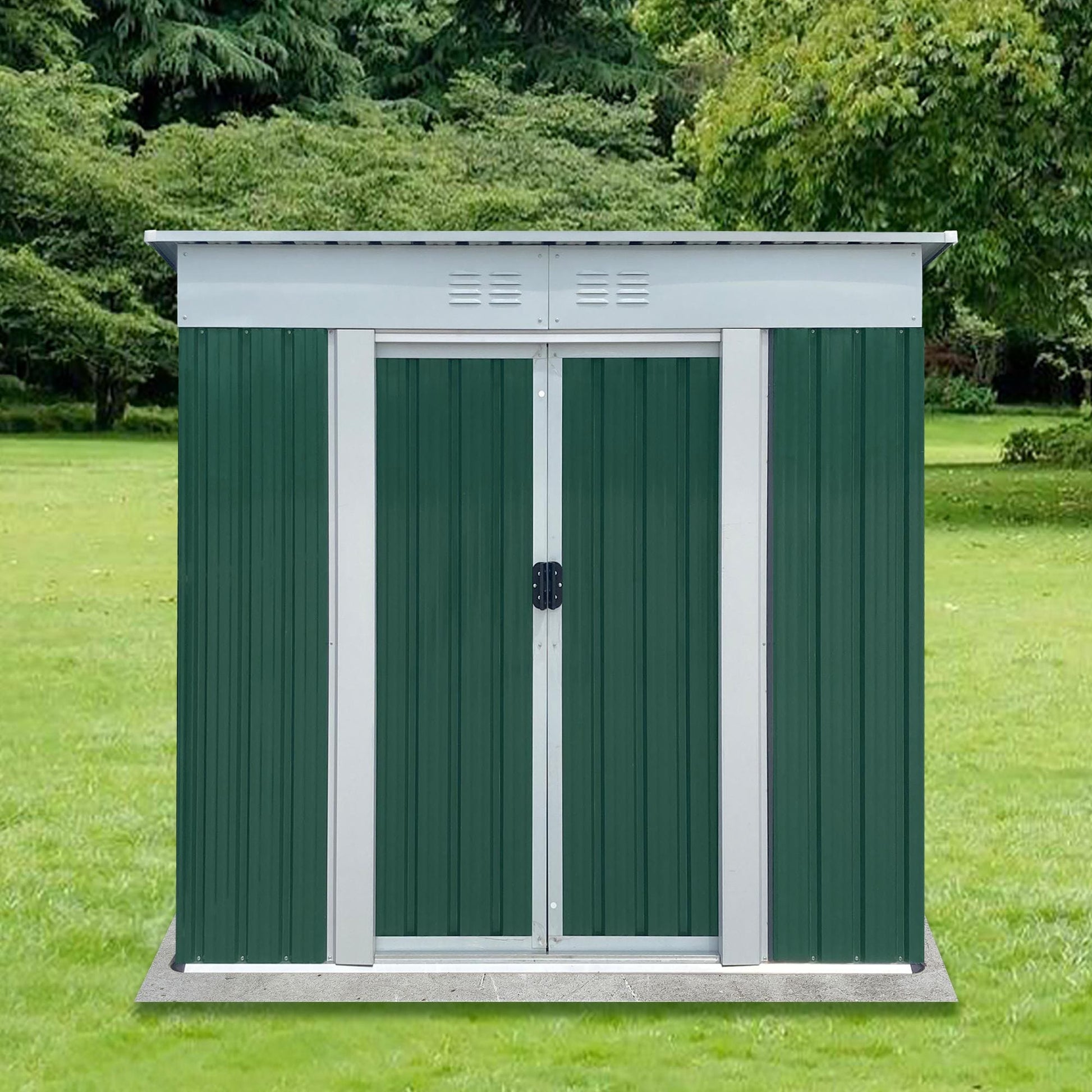 Bayfeve 6-ft x 4-ft Galvanized steel Metal Storage Shed