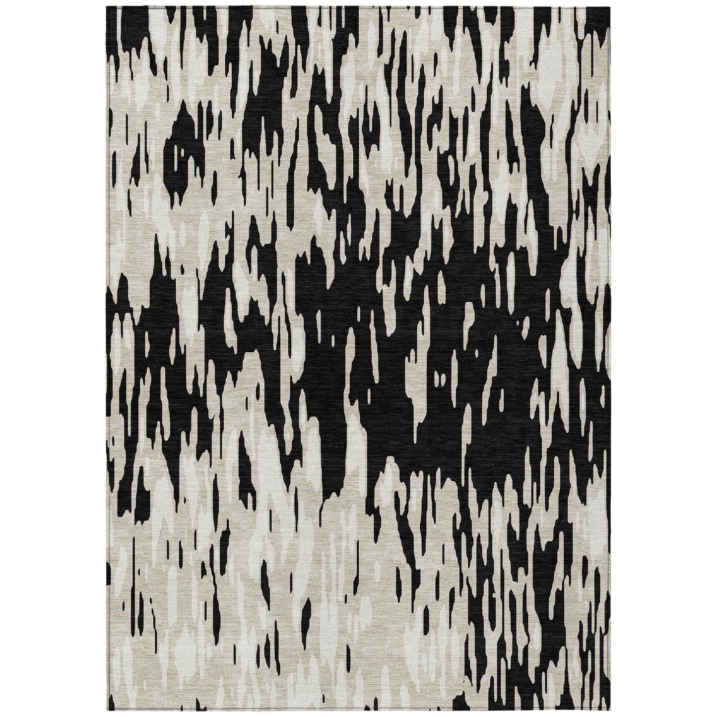 Addison Rugs Chantille ACN945BK 8 x 10 (ft) Loomed Black Rectangular Indoor/Outdoor Machine washable Pet Friendly Area rug