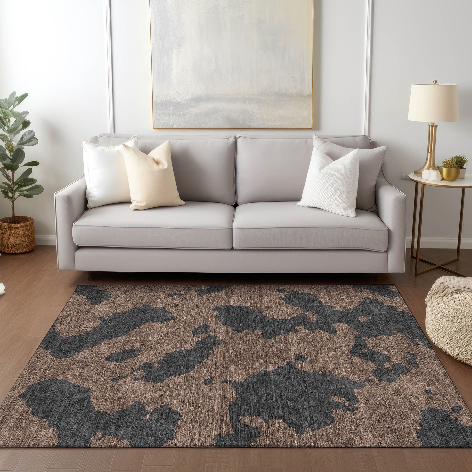 Addison Rugs Chantille ACN975CH 9 x 12 (ft) Loomed Chocolate Rectangular Indoor/Outdoor Machine washable Pet Friendly Area rug