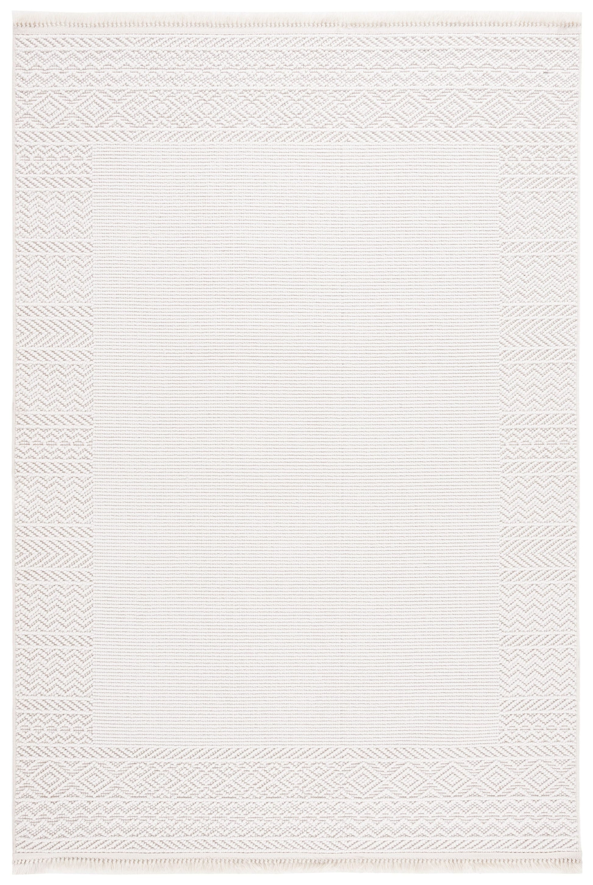 Safavieh 9 x 12 (ft) Loomed Ivory Rectangular Indoor Geometric Mid-Century Modern Pet Friendly Area rug