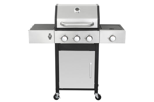 Clihome Black+Silver 3 -Burner Liquid Propane Gas Grill