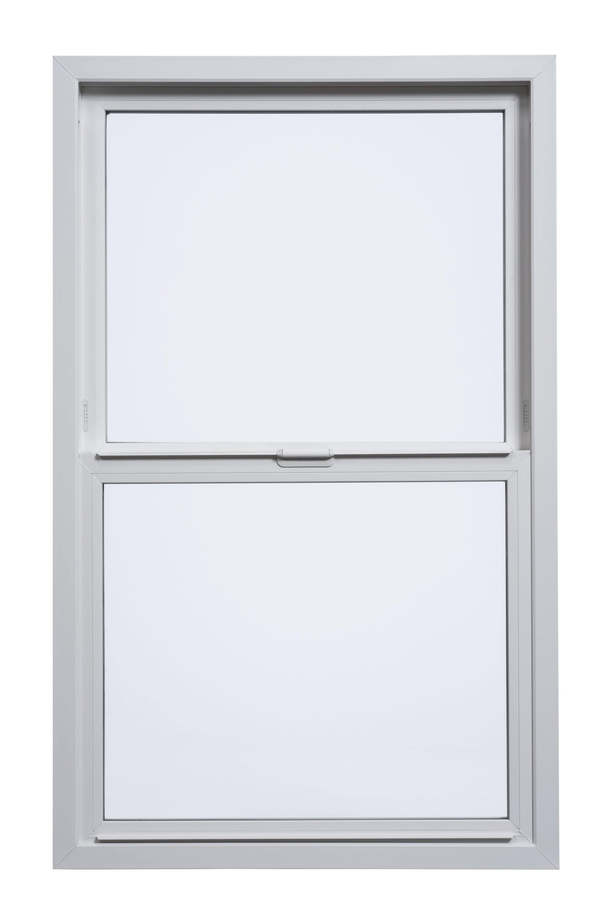 Milgard V400 Tuscany Series 35-1/2-in x 35-1/2-in White Exterior Vinyl New construction Single Hung Window Low-E argon Double Pane Glass (Half Screen Included)