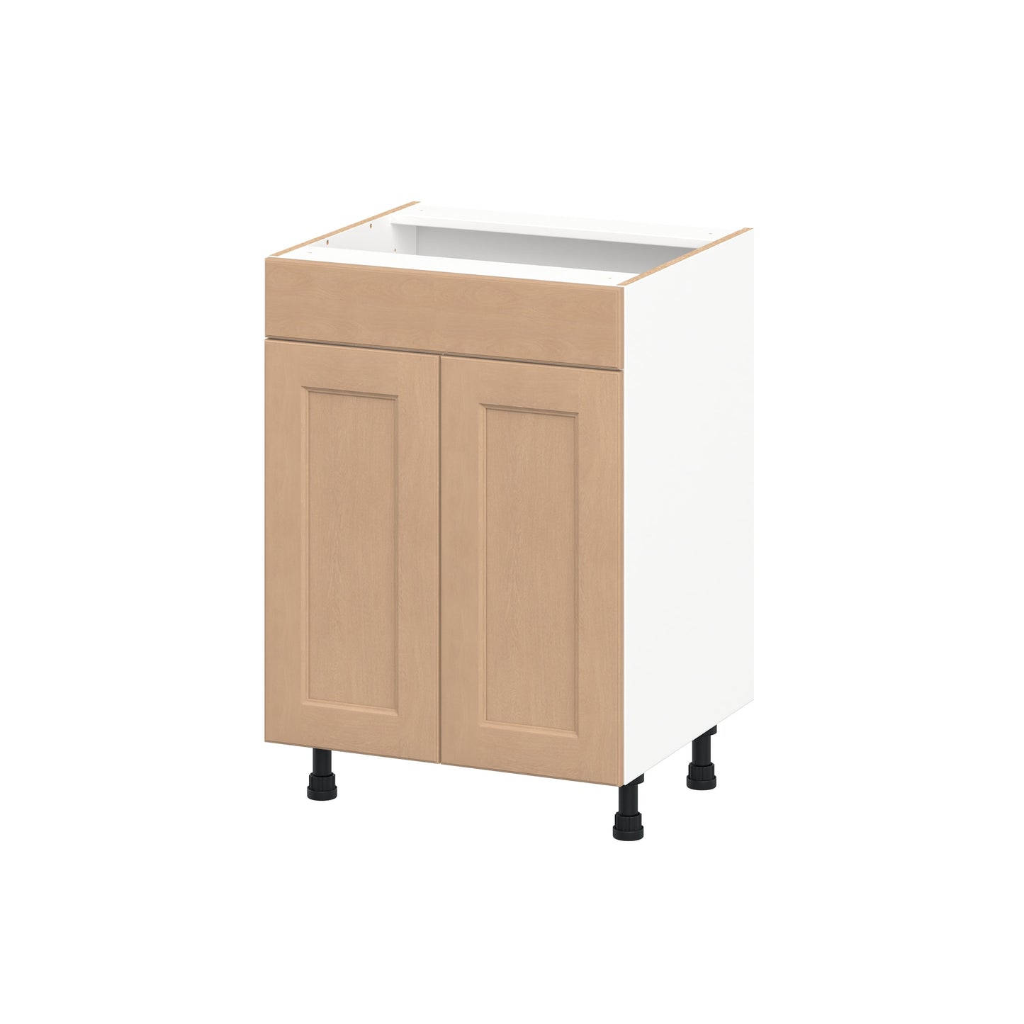 Hugo&Borg Raleigh 24-in W x 34.5-in H x 21-in D Sugar Cookie Sink Base Fully assembled Cabinet Flat Panel