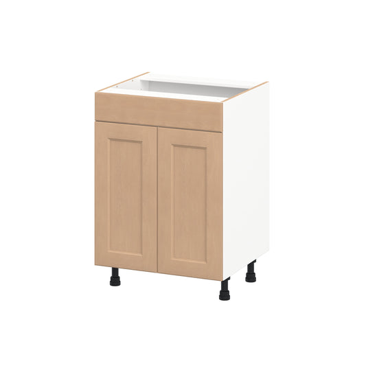 Hugo&Borg Raleigh 24-in W x 34.5-in H x 21-in D Sugar Cookie Sink Base Fully assembled Cabinet Flat Panel