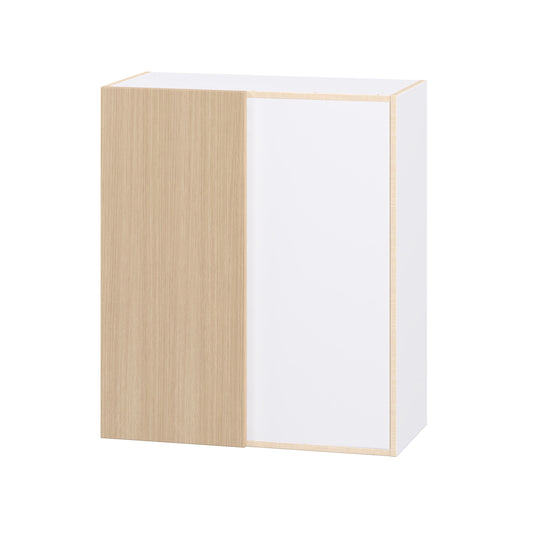 Hugo&Borg Winston 30-in W x 35-in H x 14.75-in D Mojavi Oak Wall Fully assembled Cabinet Flat Panel