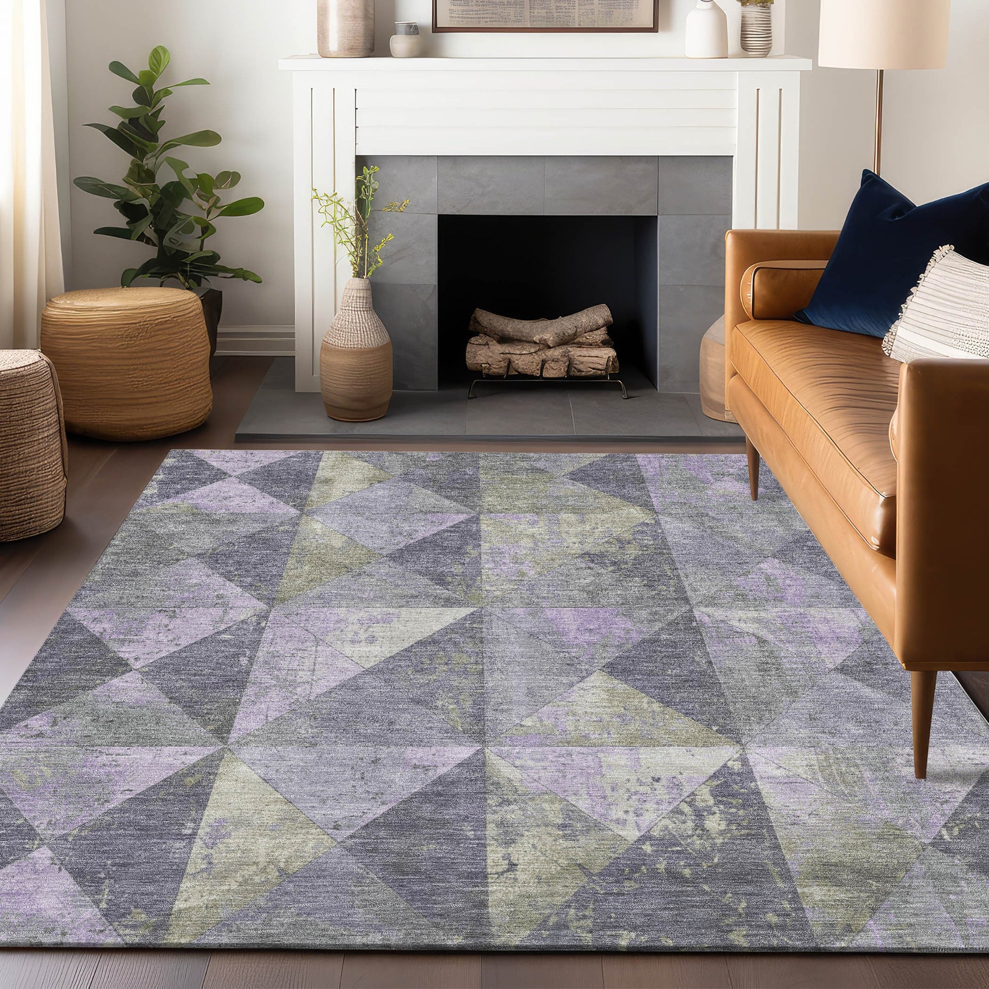 Addison Rugs Chantille ACN1721LV 9 x 12 (ft) Loomed Lavender Rectangular Indoor/Outdoor Machine washable Pet Friendly Area rug