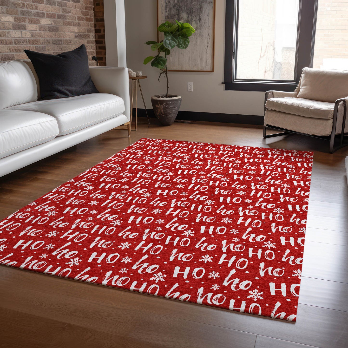 Addison Rugs Chantille ACN1814RD 9 x 12 (ft) Loomed Red Rectangular Indoor/Outdoor Machine washable Pet Friendly Area rug