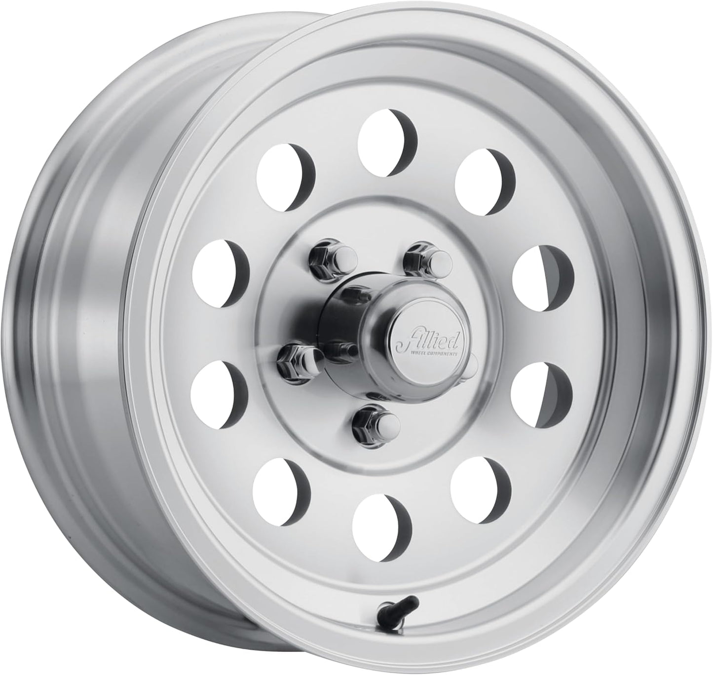 Allied Wheel 881MC Aluminum 15X6, 5X4.5, 0", 3.88" BS, Durable Modular Trailer Wheel for Cars and Light Trucks, Machined Rim, Chrome Cap Included