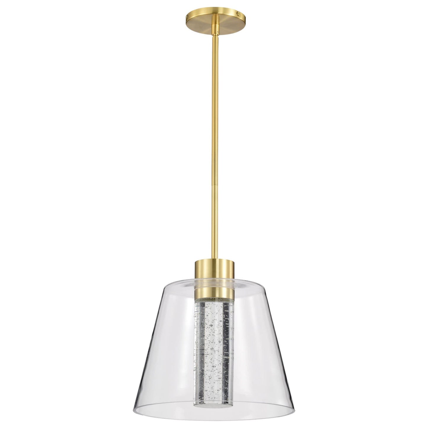 Nuvo Lighting Aura - Light Brushed Brass LED Steel Pendant Light