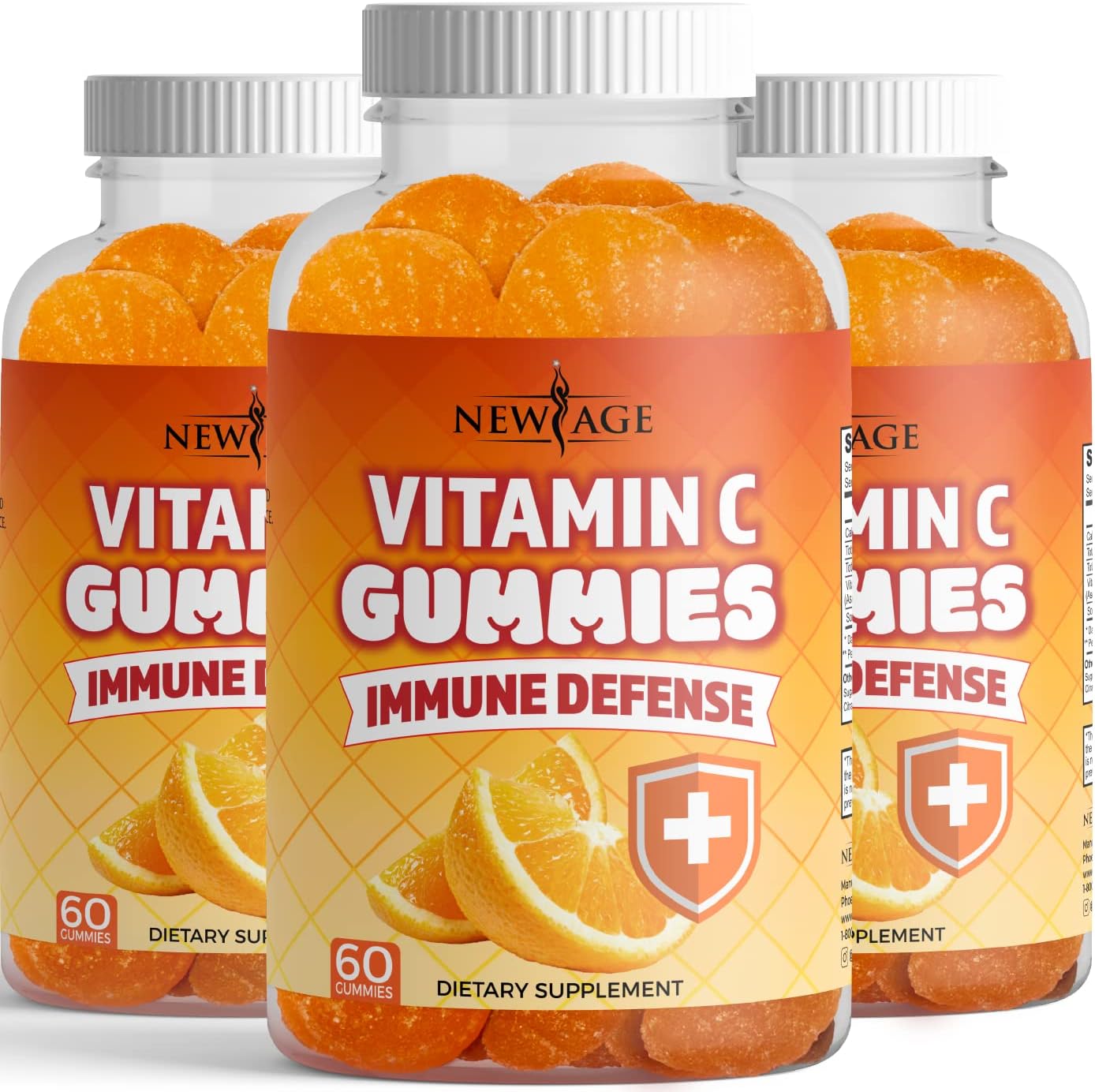 NEW AGE Vitamin C Gummies Orange Vitamin C Gummy - Supports Healthy Immune System - Vegetarian Without Gluten (180 Gummies)