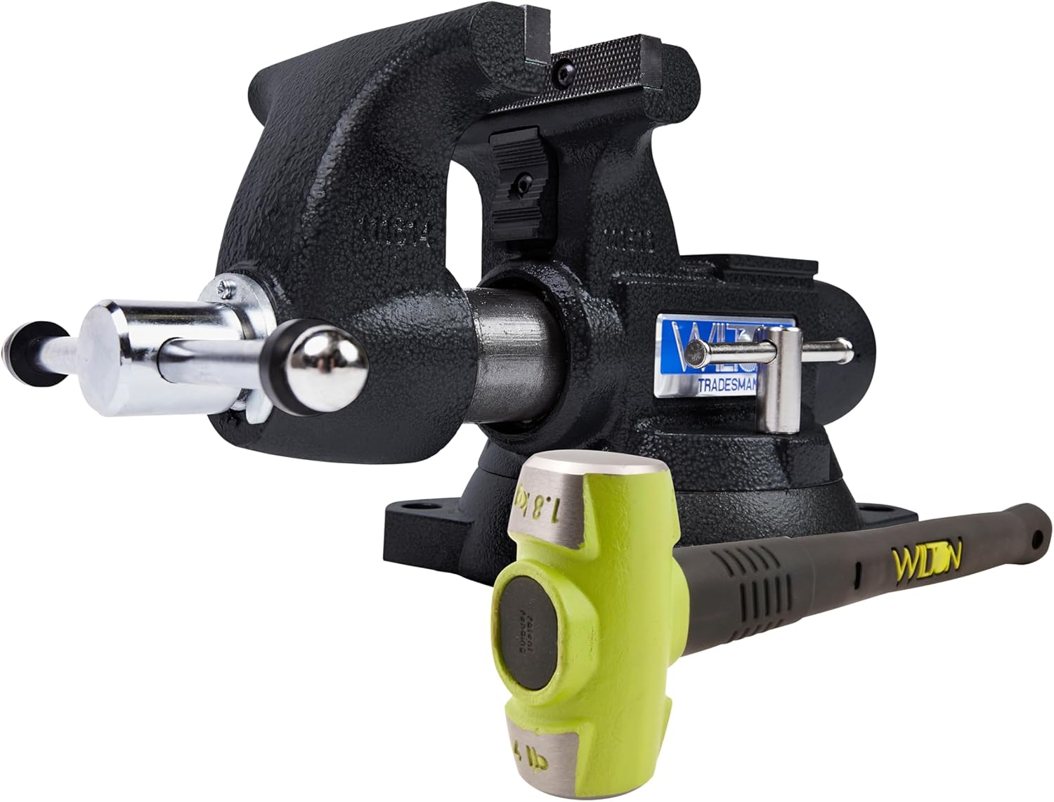 Wilton Tradesman SE Black 5-1/2" Bench Vise (1755) and B.A.S.H 16" Sledge Hammer (20416)