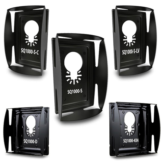 Qbit Pro Pack Saw Blades, Stainless Steel Cut Outs, Magnepull QBit Outlet Square Slot Cutter Box for Oscillating Power Multi-Tools to Cut-in Most Sizes of Gang Boxes Drywall Tools for Home Improvement