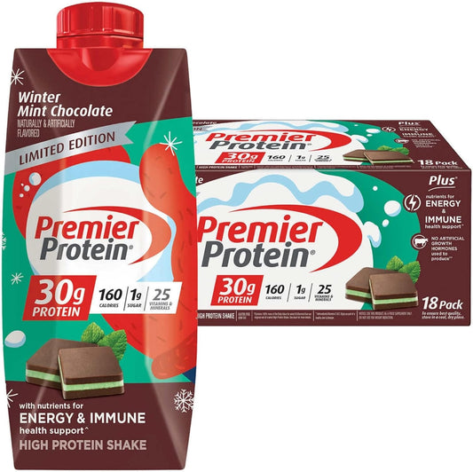 Premier Protein Shakes, 11 Fluid Ounce (Pack of 18), Bronze