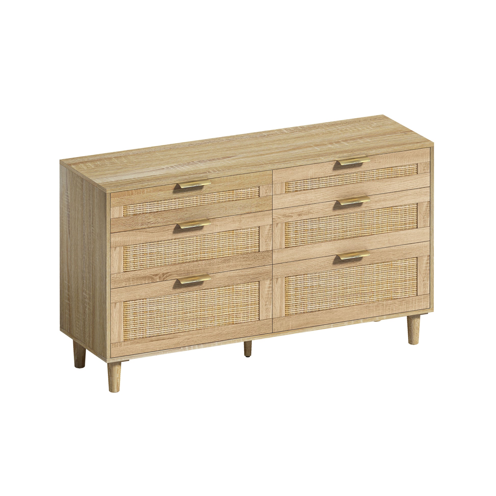 Flynama Natural 6 -Drawer Standard dresser