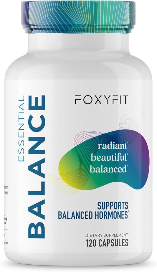 Essential Balance Hormonal Support and Vitamin Supplement for Women by Foxy Fit – Antioxidant, Healthy Skin & Hair for Daily Use* (30 Servings)