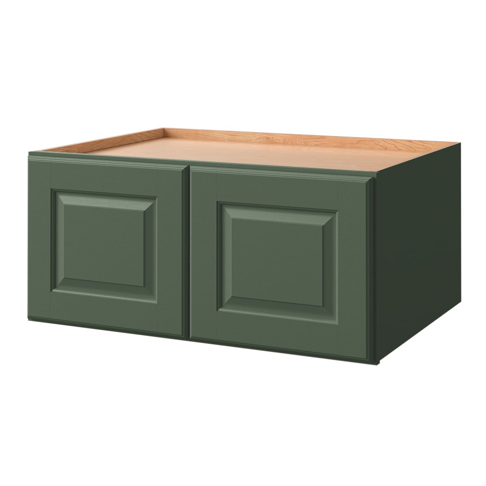 allen + roth Marston 33-in W x 15-in H x 24-in D Sage Wall Fully assembled Cabinet Raised Panel