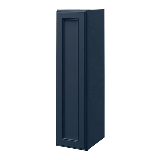 allen + roth Southam 9-in W x 39-in H x 12-in D Navy Wall Fully assembled Cabinet Recessed Panel