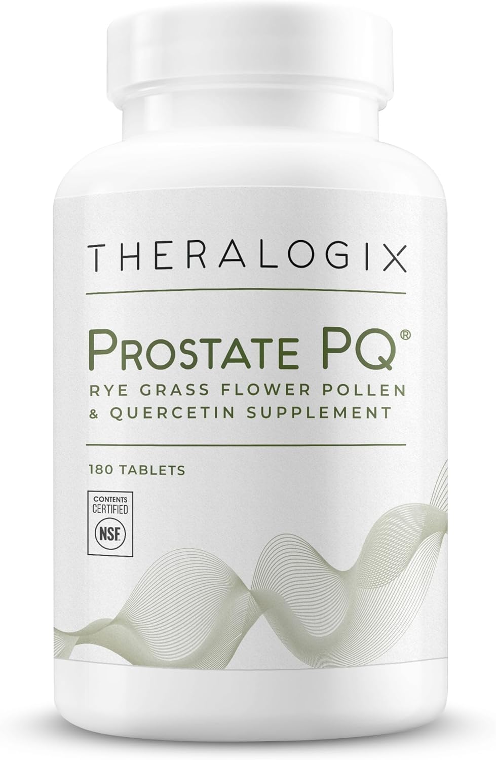 Theralogix Prostate PQ - Rye Grass Pollen Extract & Quercetin Supplement - 90-Day Supply - Antioxidant Support for Prostate & Pelvic Health & Urinary Tract Function* - NSF Certified - 180 Tablets