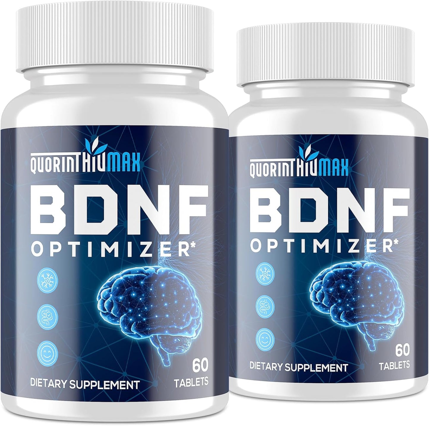 Nootropic Brain Supplement for Memory and Focus \u2013 BDNF Optimizer \u2013 Cognitive, Mental Clarity & Mood \u2013 High Absorption \u2013 Organic Lion's Mane, L-Theanine, Ginkgo Biloba & Alpha GPC\u201360 Tablets (2 Bottle)
