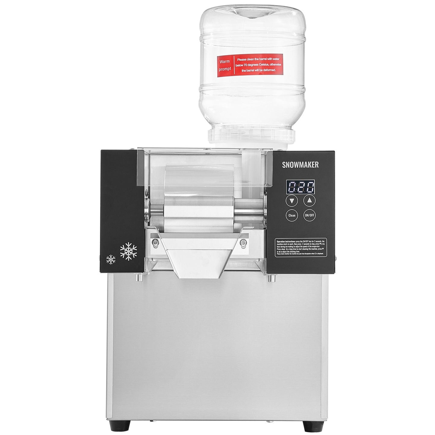 SVOPES Commercial Snowflake Ice Machine 276LBS/24H Snowflake Ice Maker Stainless Steel Ice Shaver Machine Electric Snow Cone Maker Air Cooling System for Rapid Heat Dissipation for Bakery Cafe