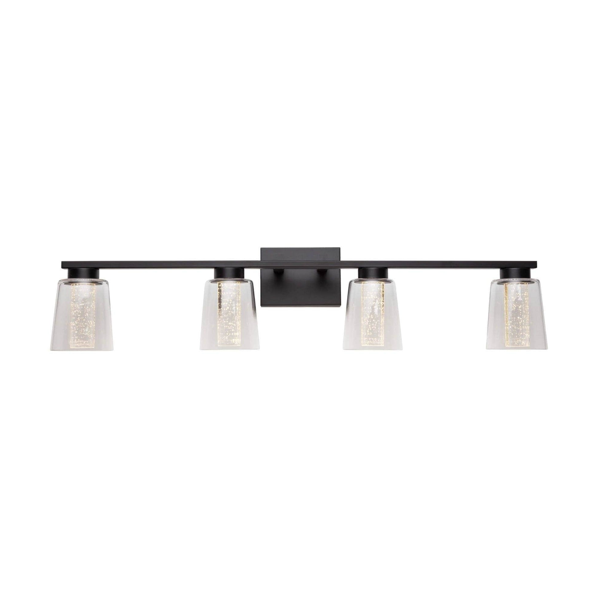 ARTCRAFT Dalton 4 - Light - Black / Glass / Metal Vanity Light