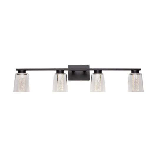 ARTCRAFT Dalton 4 - Light - Black / Glass / Metal Vanity Light