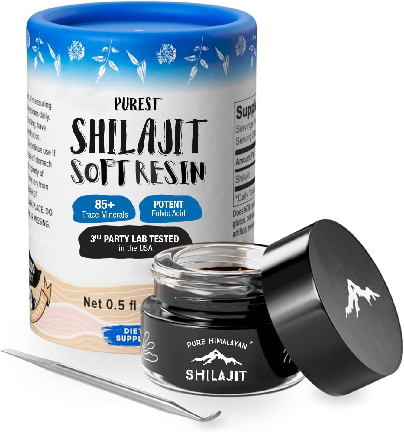 Himalayan Shilajit by Pure Himalyan Shilajit, Grade A Himalayan Soft Resin, Energy & Immune Support, Natural Source of Fulvic Acid & 85+ Trace Minerals Supplement for Men & Women (15ml\/0.5oz)