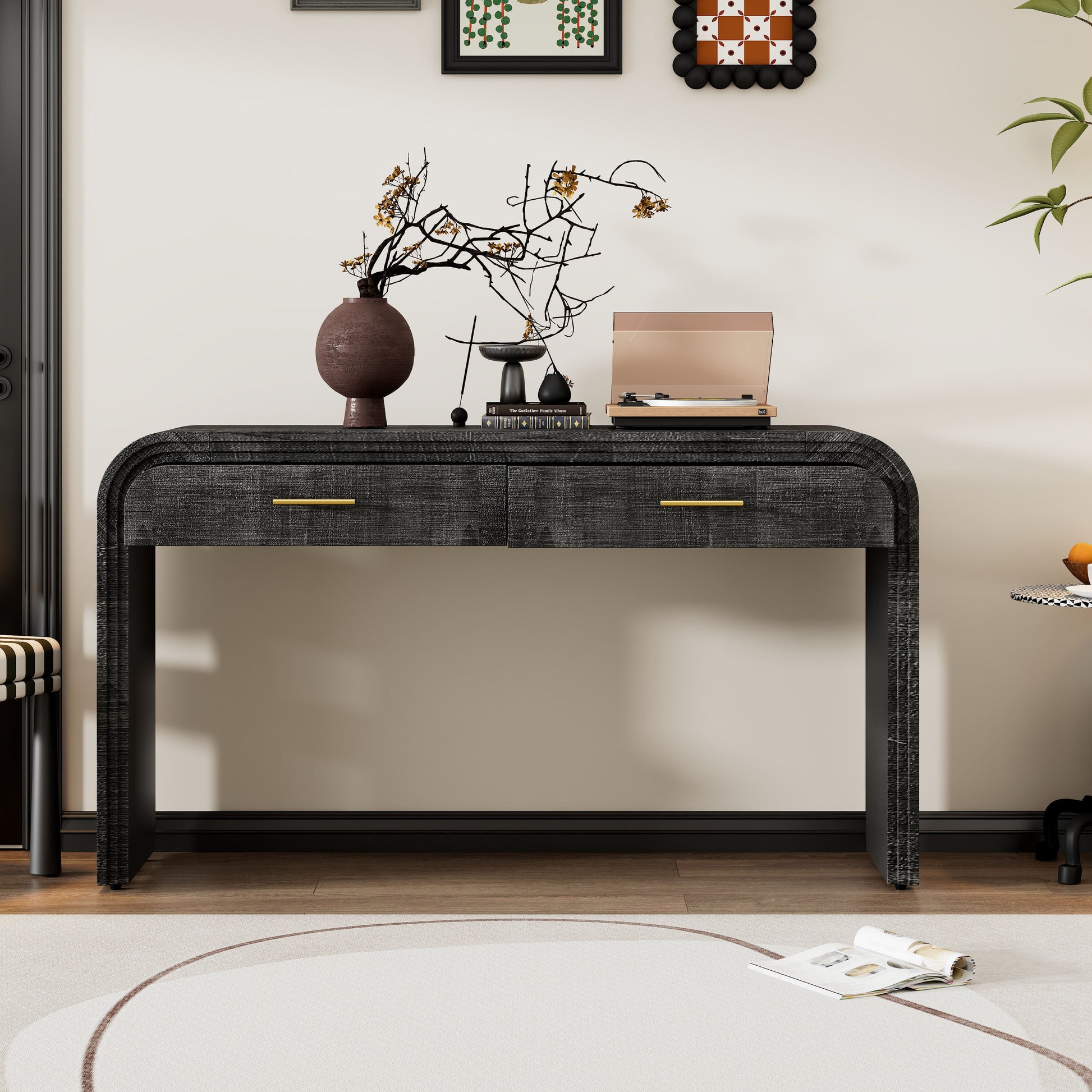 Dexmalle  Unique Retro Silhouette Console Table with Open Style