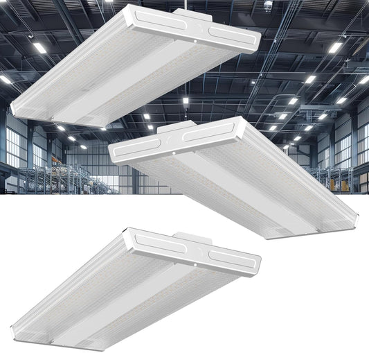 Lightdot 4FT LED High Bay Shop Lights, 100-277V 【Driver Equipped, 5 Years】 265W 37100LM [Eqv. 1000W MH\/HPS] 5000K Diamond Diffusion Linear Hanging Light for Warehouse -ETL Listed, 2Pack
