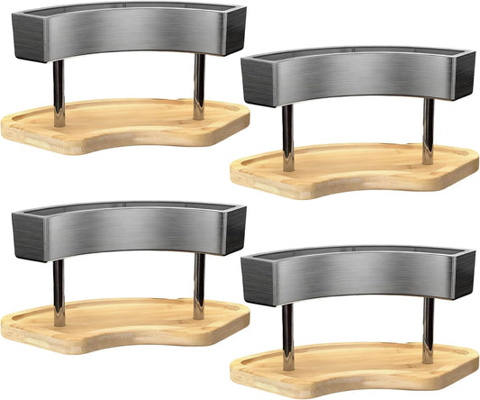 Alcohol Fireplace, Safe & Stable, 4-Piece, Outdoor Stove Burner, Portable Camping Fire Pit, Heat-Resistant Design, for Garden, Patio, Balcony, Beach, Picnic, Party