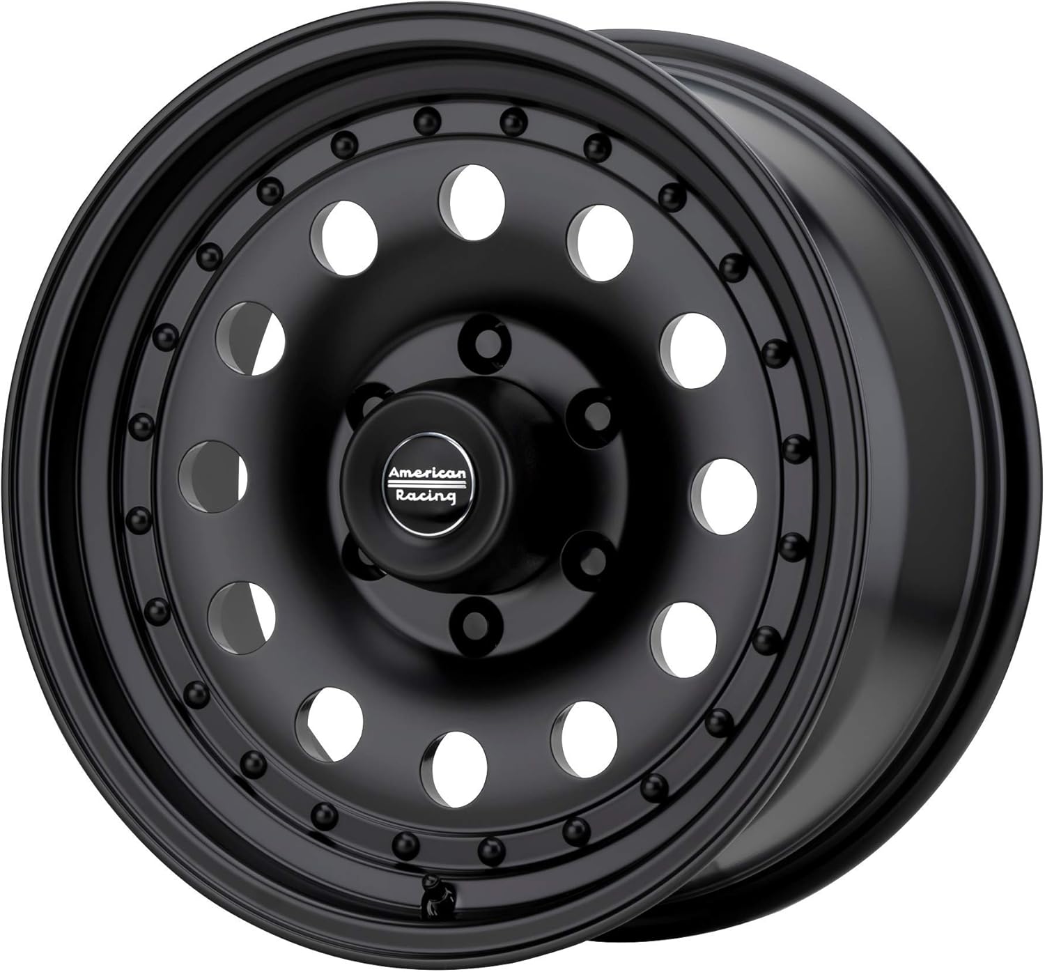 AMERICAN RACING AR62 Custom Wheel - 15" x 7", -6 Offset, 5x139.7 Bolt Pattern, 108mm Hub - OUTLAW II 1PC Satin Black