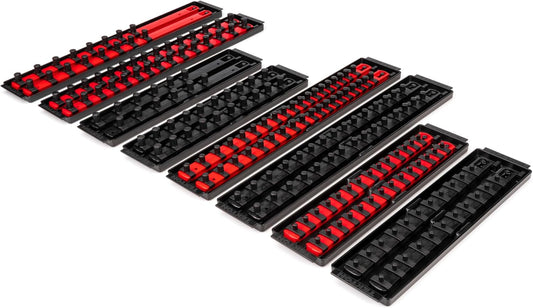 TEKTON 1/4, 3/8, 1/2 Inch Drive Socket Rail and Tray Set (196-Tool) | OST97902 | Made in USA