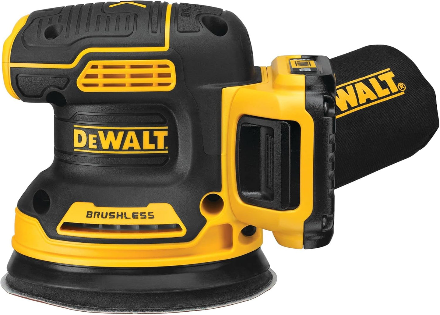 DEWALT 20V MAX Orbital Sander Cordless, 5-Inch Sander Tool, 2.Ah, 8,000-12,000 OPM, Variable Speed Dial, Storage Bag, Battery and Charger Included (DCW210D1)