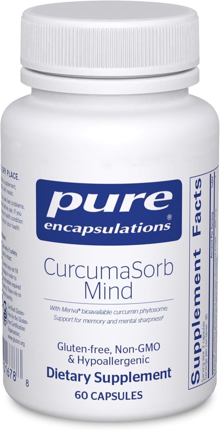 Pure Encapsulations CurcumaSorb Mind | Supplement to Support Memory, Sharpness, and Cognitive Function* | 60 Capsules