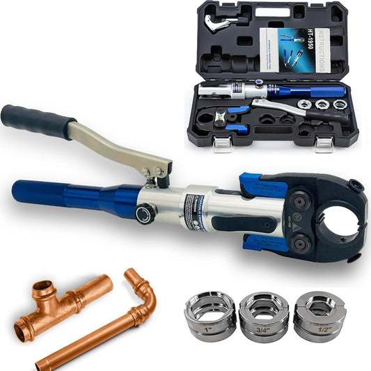 Bangoo Copper Press Tool for 1/2", 3/4" and 1 Inch Viega ProPress Fittings (HT-1950), Silver Blue